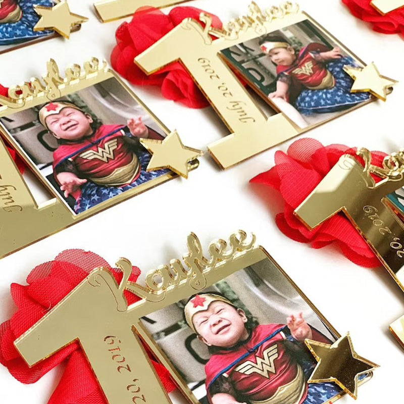 Custom Birthday Photo Magnets  Baby Picture Frames