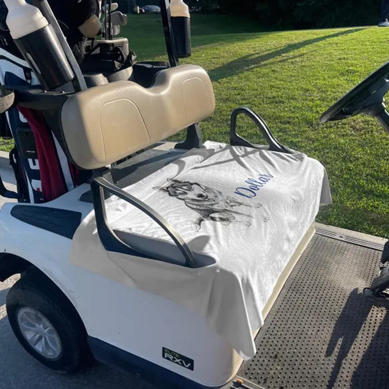 Custom Design Premium Cloth Golf Cart Seat Cover
