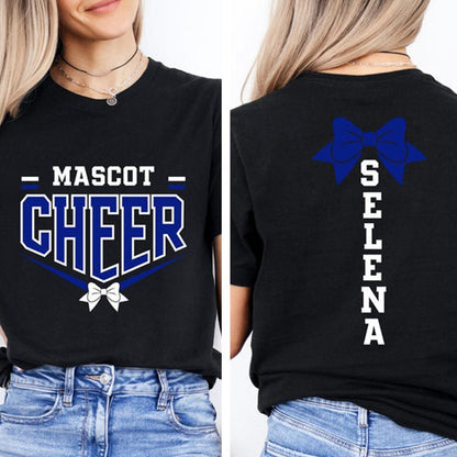 Personalized Cheer Mascot T-Shirt, Team Name Cheer Squad Shirts