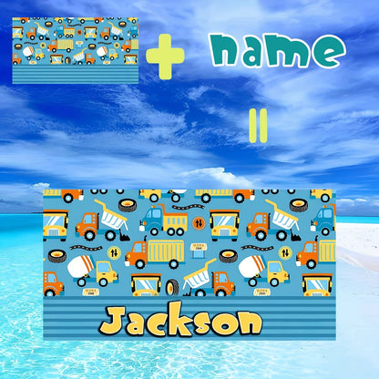 Custom Name Soft Quick-Dry Polyester Beach Towel