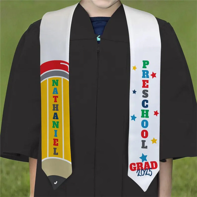 Kindergarten Graduation Stole For Kids, Preschool Graduation Stole With Name