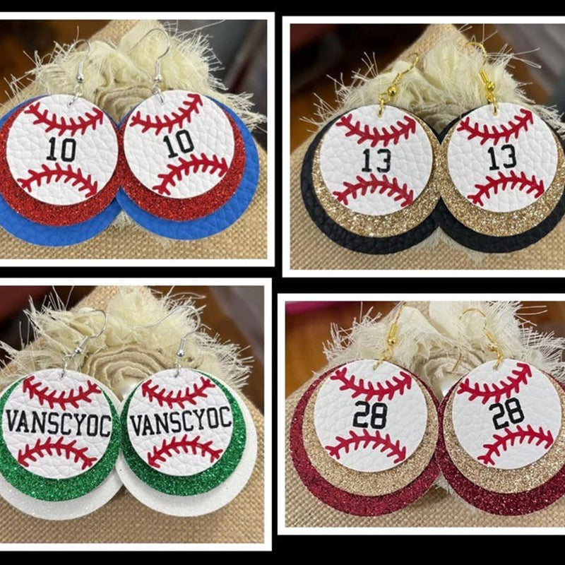 Custom baseball earrings, baseball gift, Game day earrings
