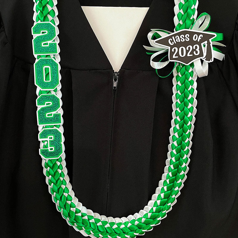 Graduation Leis - Double Braided Ribbon Lei