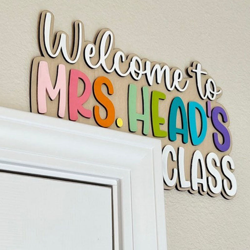 Custom Teacher Gift, Personalized Name Doorframe Corner Sign