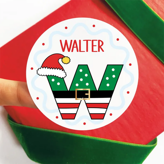 Personalized Christmas Name Tags, Kids Xmas Lights Gift Tags