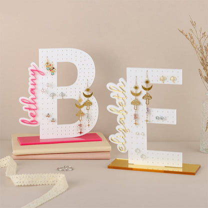 Personalized Earring Holder - Birthday Gift for Her, Custom Earring Display