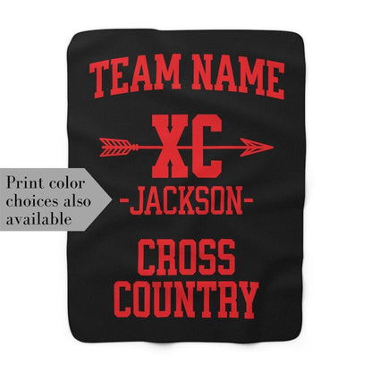 Personalized Cross Country Blanket Custom Name Cross Country Senior Gift