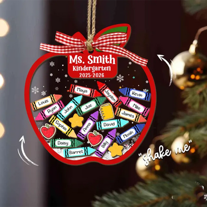Personalized Teacher Apple Magnet With Students Name, Thank You Teacher Gift
