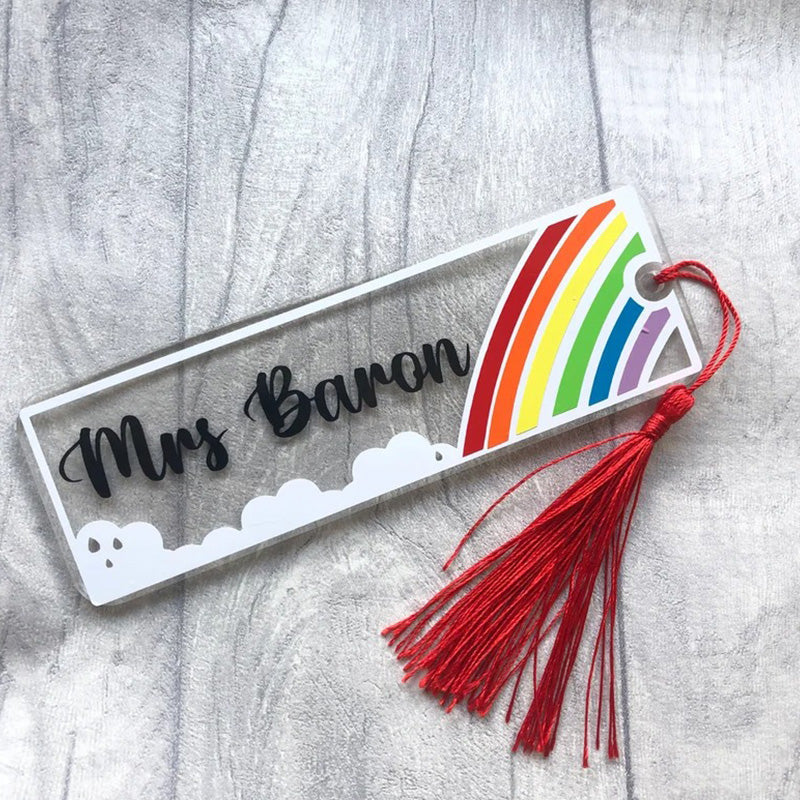 Personalised Rainbow Bookmark for teacher
