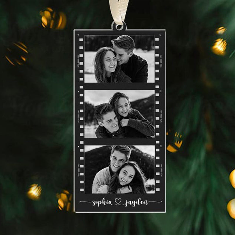 Custom Photo Strip Ornament, Christmas Ornament 2024