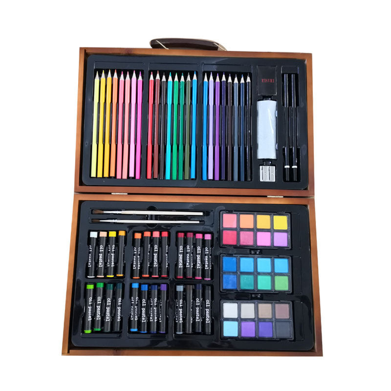 Personalized Art Set -  Deluxe Art Set w/Wood Carrying Case