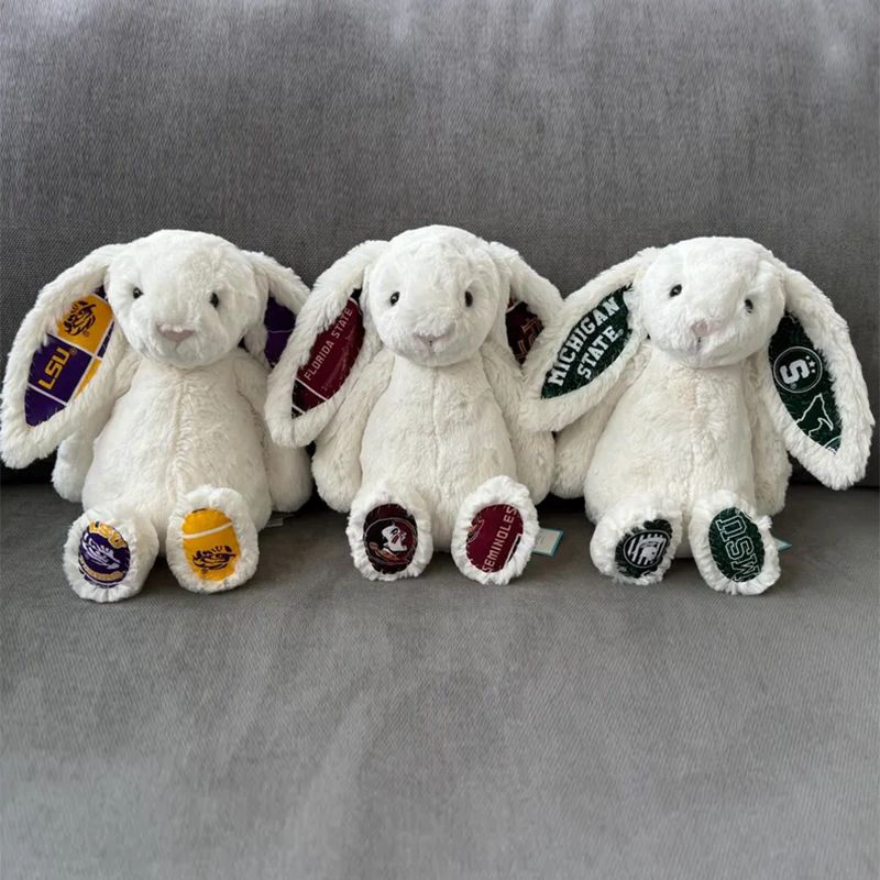 Custom College Bunny - Cream - College Acceptance Gift