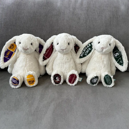 Custom College Bunny - Cream - College Acceptance Gift