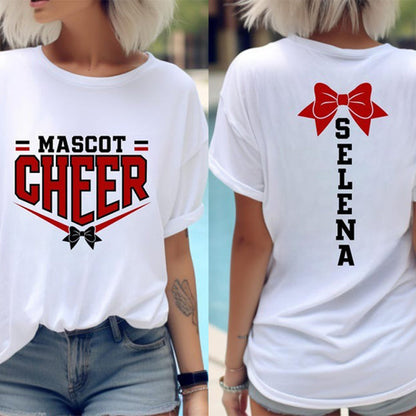 Personalized Cheer Mascot T-Shirt, Team Name Cheer Squad Shirts