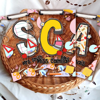 Personalized Teacher Clipboard, Custom Acrylic Clipboard For Teacher