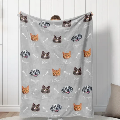 Custom Pet Blanket Using Pet Photo + Name Custom Dog Blanket Personalized Dog Blankets