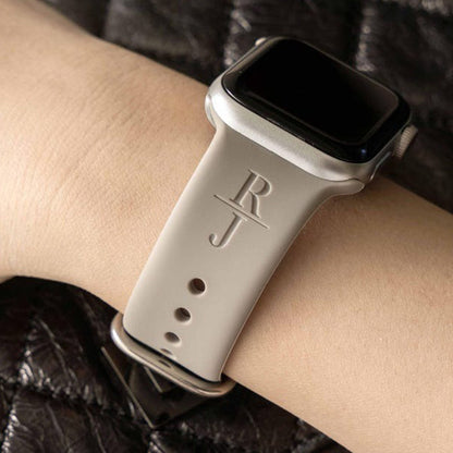 Personalized Silicone Watch Band , Engraved Mint Watch Band , Custom Name Gift
