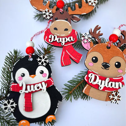 PERSONALIZED REINDEER ornament, personalized Reindeer
