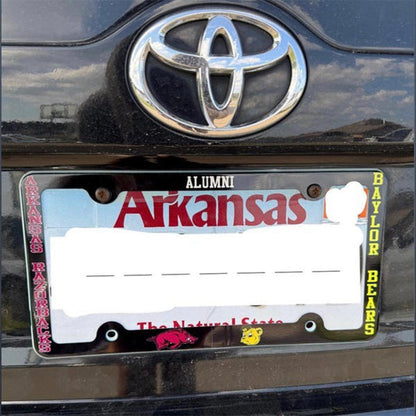 Personalized House Divided License Plate Frame Decorative License