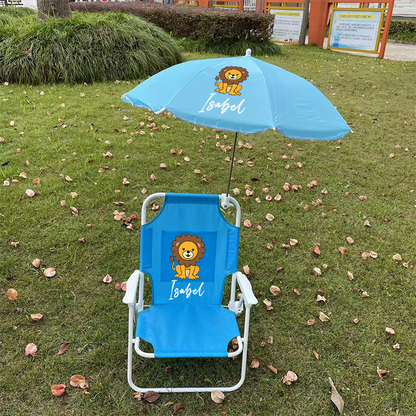Monogrammed Kid's Beach Chair w/ umbrella Monogrammed chair