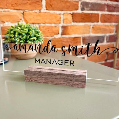 Custom Desk Name Plate, New Job Gift, Personalized Desk Plaque