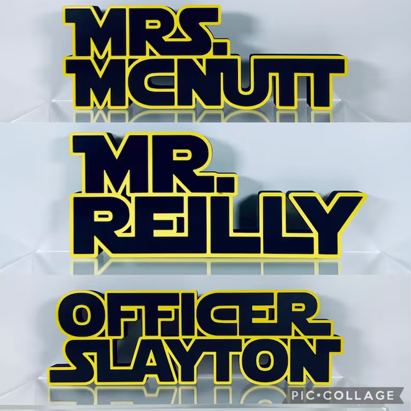 Personalized Desk Name Sign, Space Name Plate