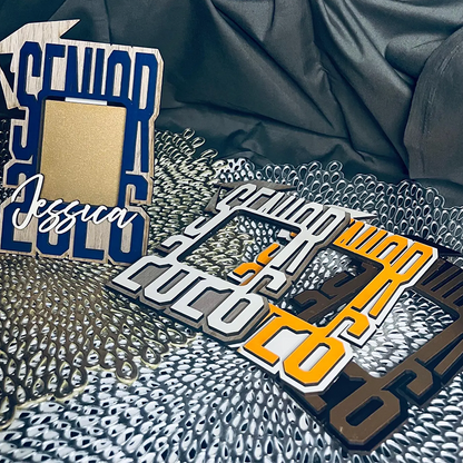 2026 Layered Wood Senior Photo Frame: Personalized Graduation Keepsake