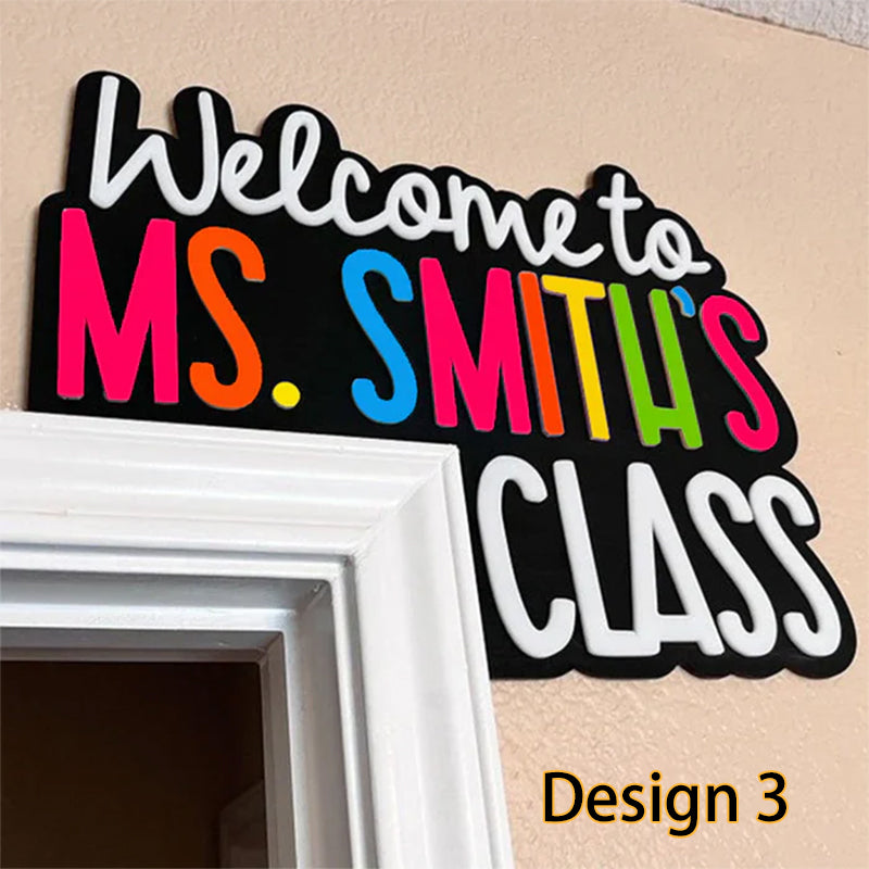 Personalized Teacher Door Sign, Classroom Door Hanger