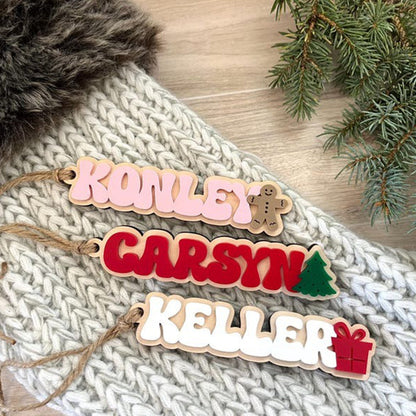Christmas Stocking Tag for Kids, Personalized Christmas Gift Tag