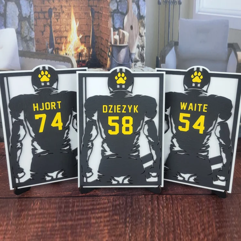 Custom Football Player Sign, Personalized Last Name Player Sign