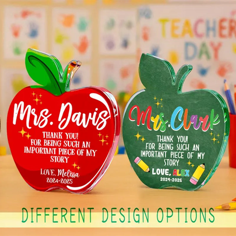 Teacher Appreciation Gifts, Apple Plaque for Teacher, Personalized Teacher Gift Idea
