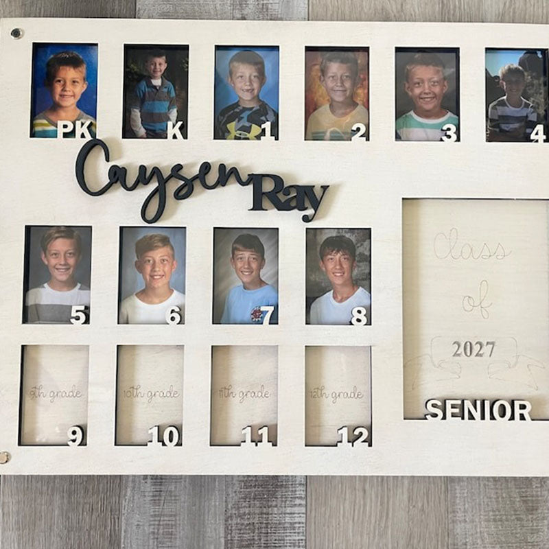 LARGE School Years Photo Picture Frame PreK-12 K-12 Customizable Graduation Gift