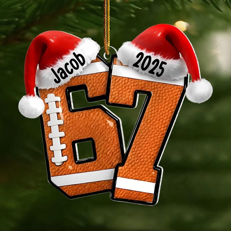 Custom Six Seven Ornament, Teen Slang Ornament, Funny Teenager Ornament
