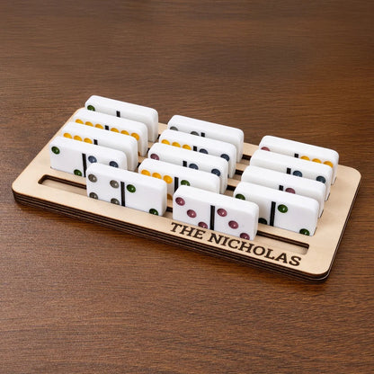 Custom Wooden Mexican Train Domino Hub & Holder