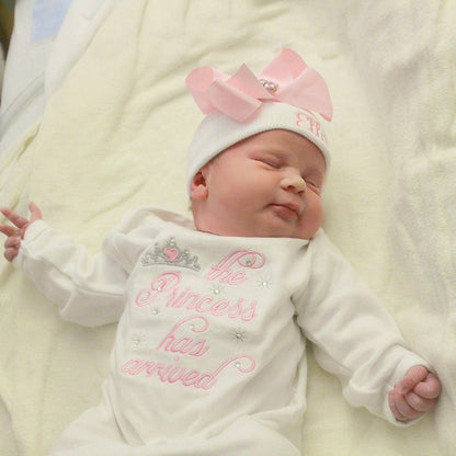 Personalized Newborn Girl Hat, Hospital Baby Name Hat, Personalized Baby Girl Hat