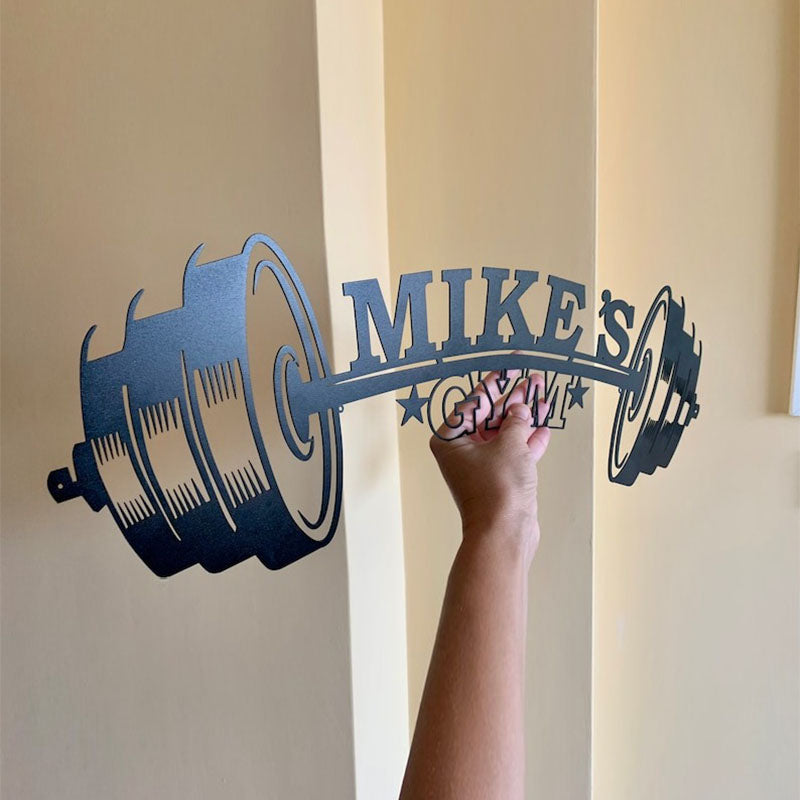 Personalized Gym Metal Sign Custom Name Plaque