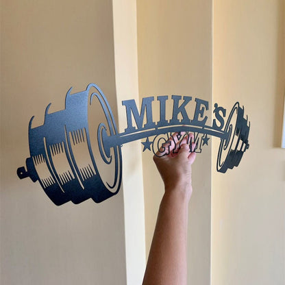 Personalized Gym Metal Sign Custom Name Plaque