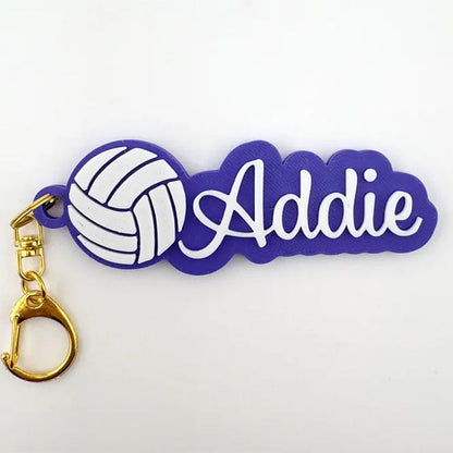 Personalized Soprt Name Tag Keychain
