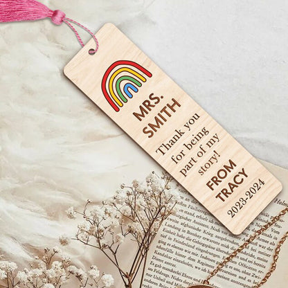 Personalized Teacher Bookmark Gift, Teacher Appreciation