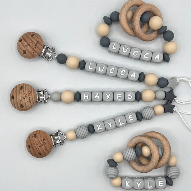Pacifier Clip Personalized, Pacifier Holder, Binky Clip, Baby boy gift