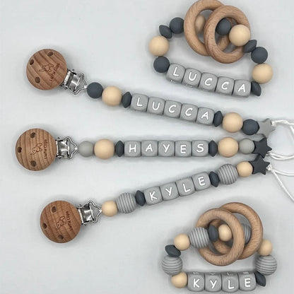 Pacifier Clip Personalized, Pacifier Holder, Binky Clip, Baby boy gift