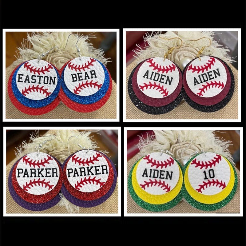 Custom baseball earrings, baseball gift, Game day earrings