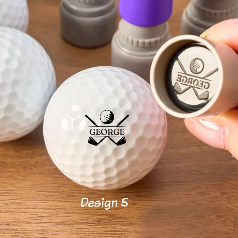 Custom Name Golf Ball Stamp, Personalized Golf Stamps