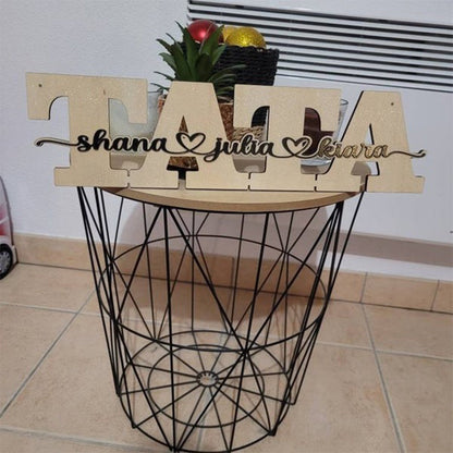 Personalized wooden word LOVE,FAMILY, MOM ,MAMIE engraved in wood