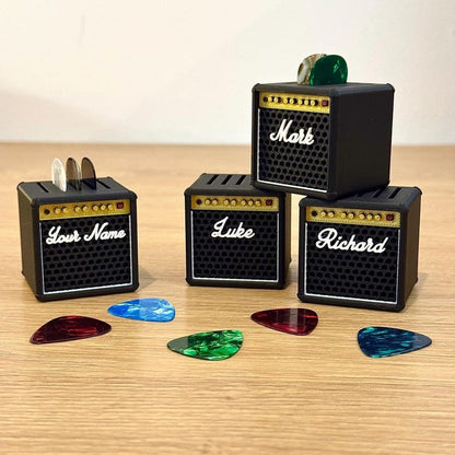 Customizable 3D Printed Guitar Amp Pick Holder with Drawer