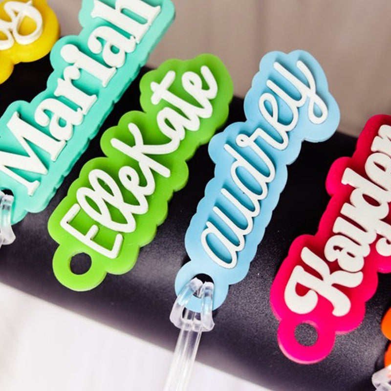 Custom Name Water Bottle Tag, Backpack Name Tag