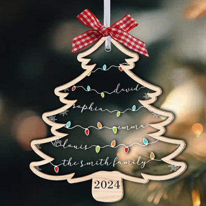 Personalized Family Tree Ornament, Family Christmas Ornaments