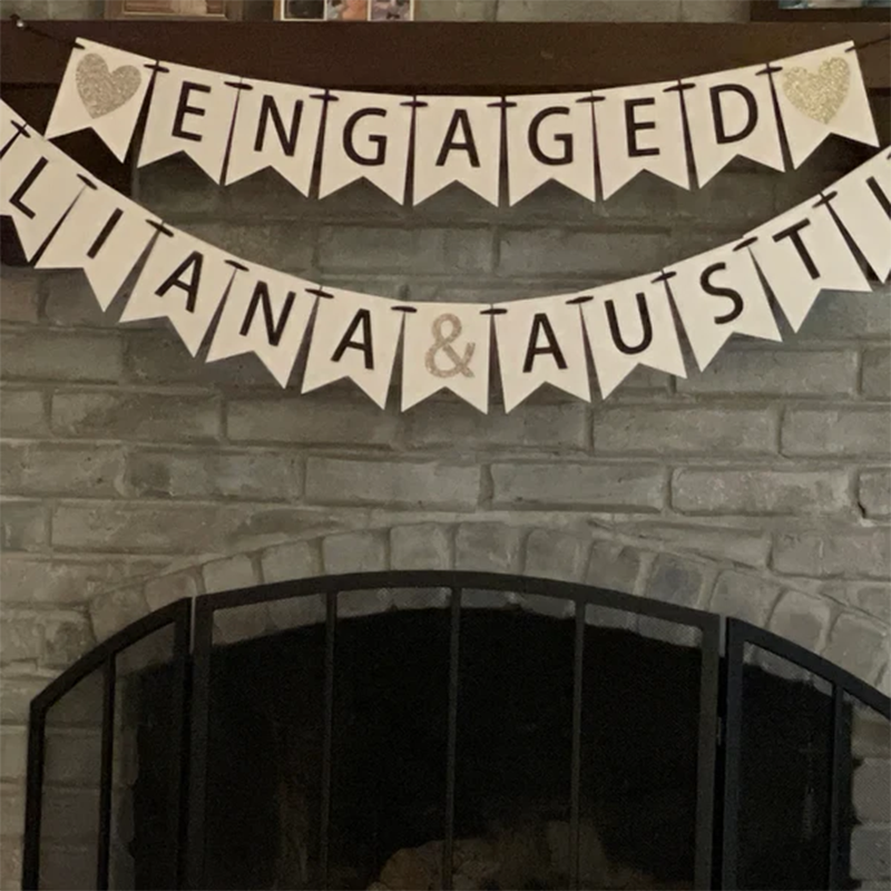 Engagement party decorations - bridal shower banner