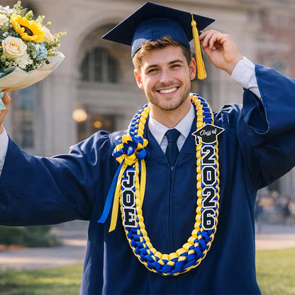 Personalized Graduation Lei with Name, Graduation Lei