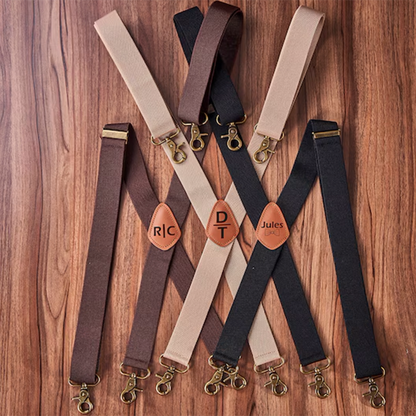 Custom Leather Suspenders,Personalized Suspenders